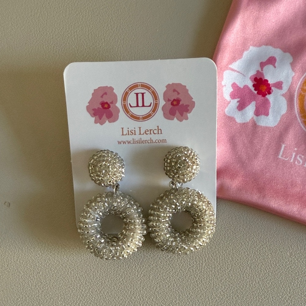 Lisi Lerch Beaded Hoop Earrings - new